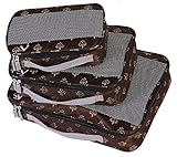 American Flyer Fleur De Lis 3 Pc Set Perfect Packing System, Brown, One Size