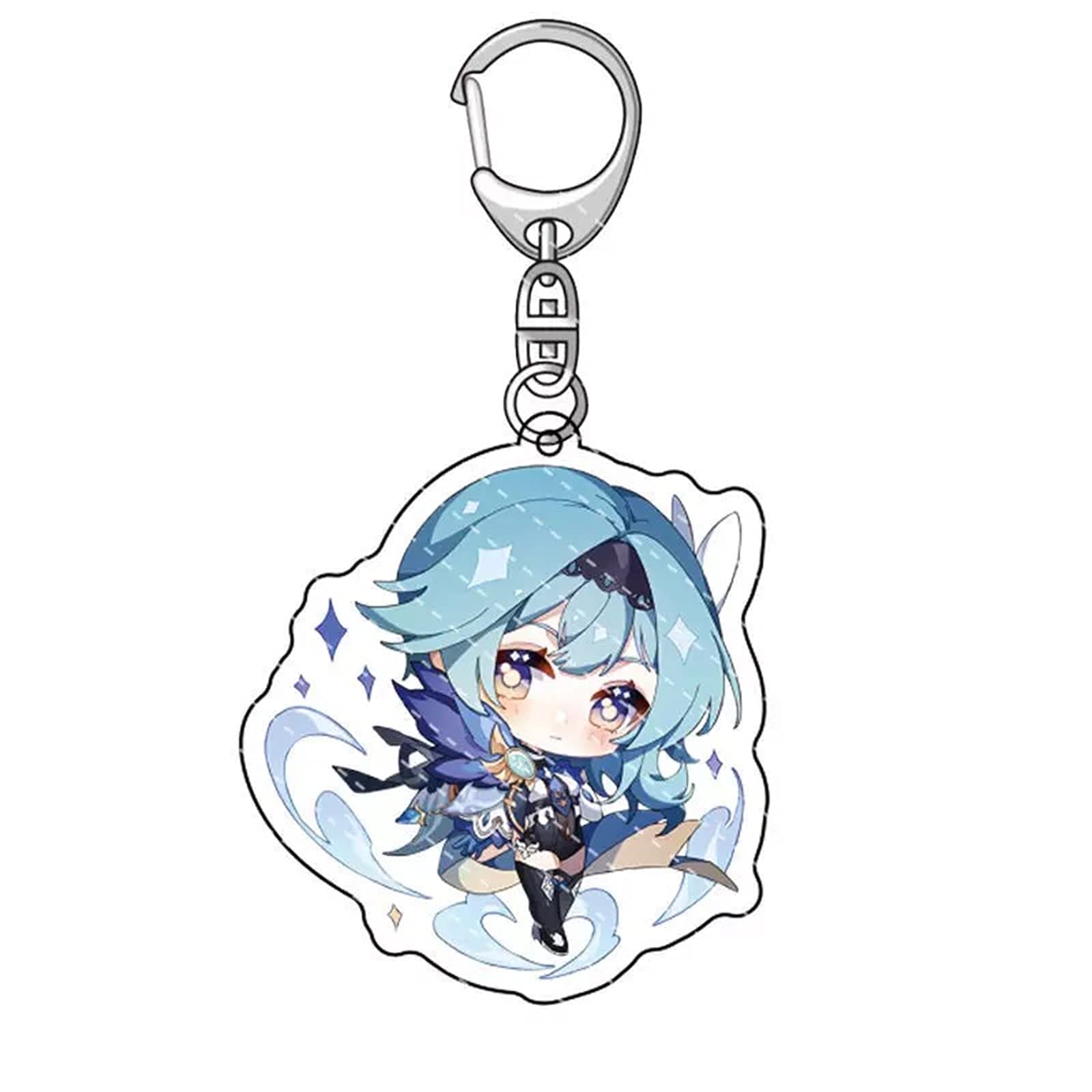RainteamAcrylic Animation Keychain, Genshin Impact Key Ring,Collection for Fans, Eula, S