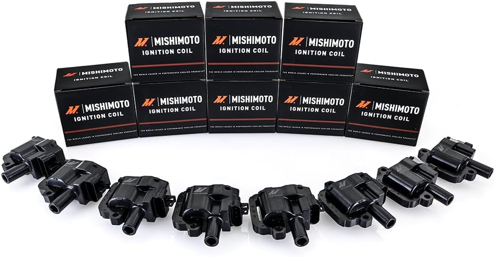 Mishimoto Ignition Coil, Compatible with GM LS1/LS6 Engines 1997-2002, Set of 8