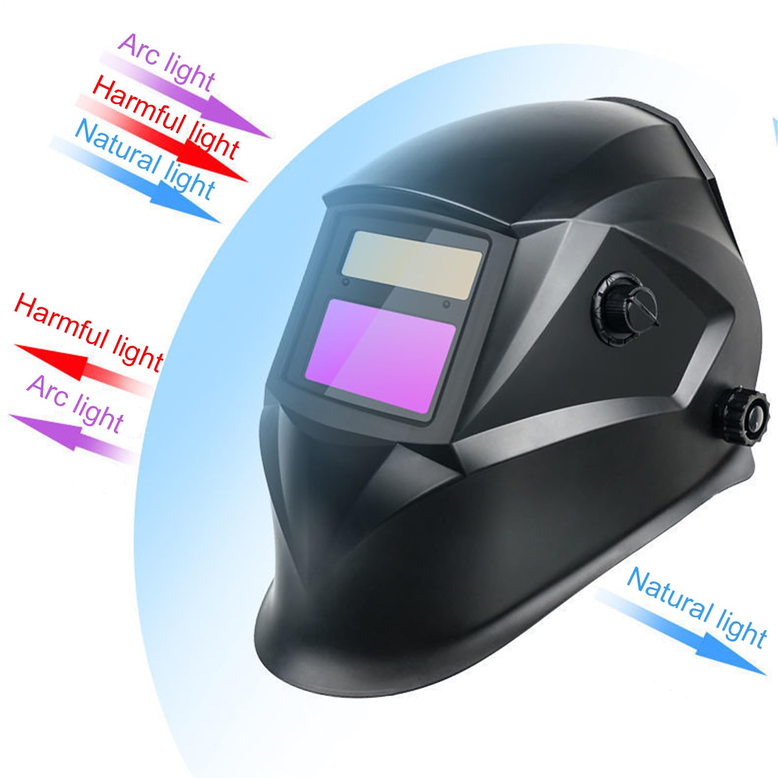 para Casco de Soldadura Escudo Auto-Oscureciente Con Energía Solar | Accesorios para Caretas de Soldar Para Hombres Mujeres Actividades Fabricación Máquinas Reparación Automotriz