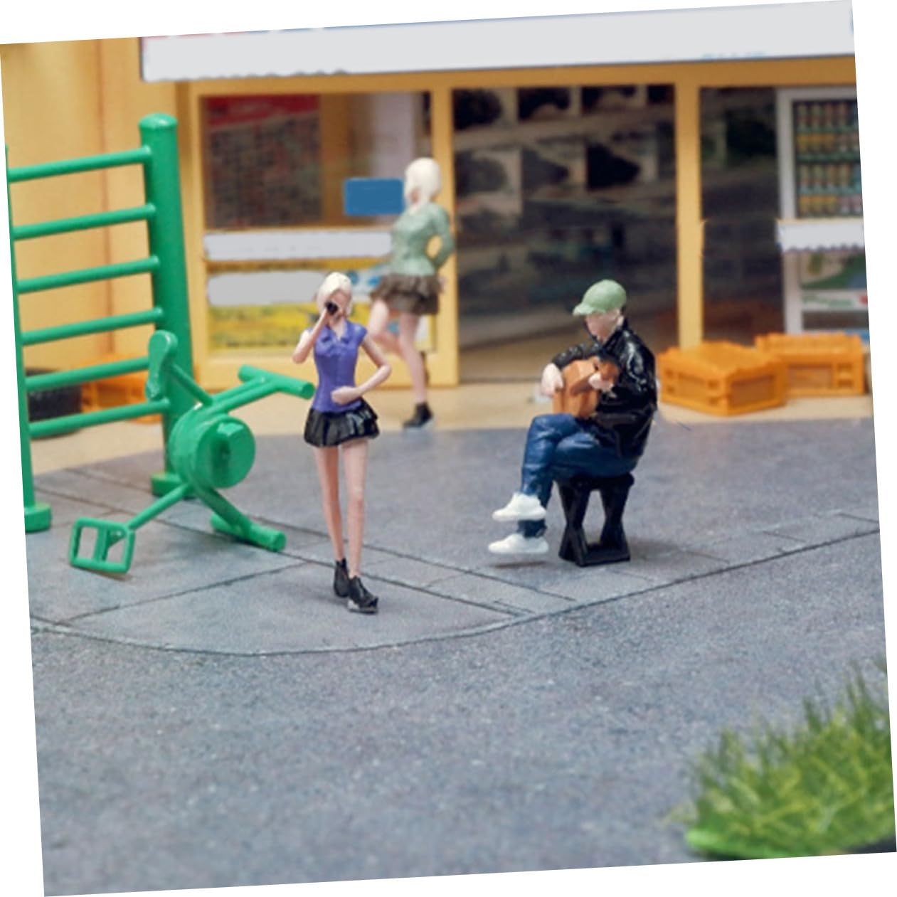 STOBAZA Figura Miniatura de Cantante Callejero 1: 64 de Resina, 1 Juego
