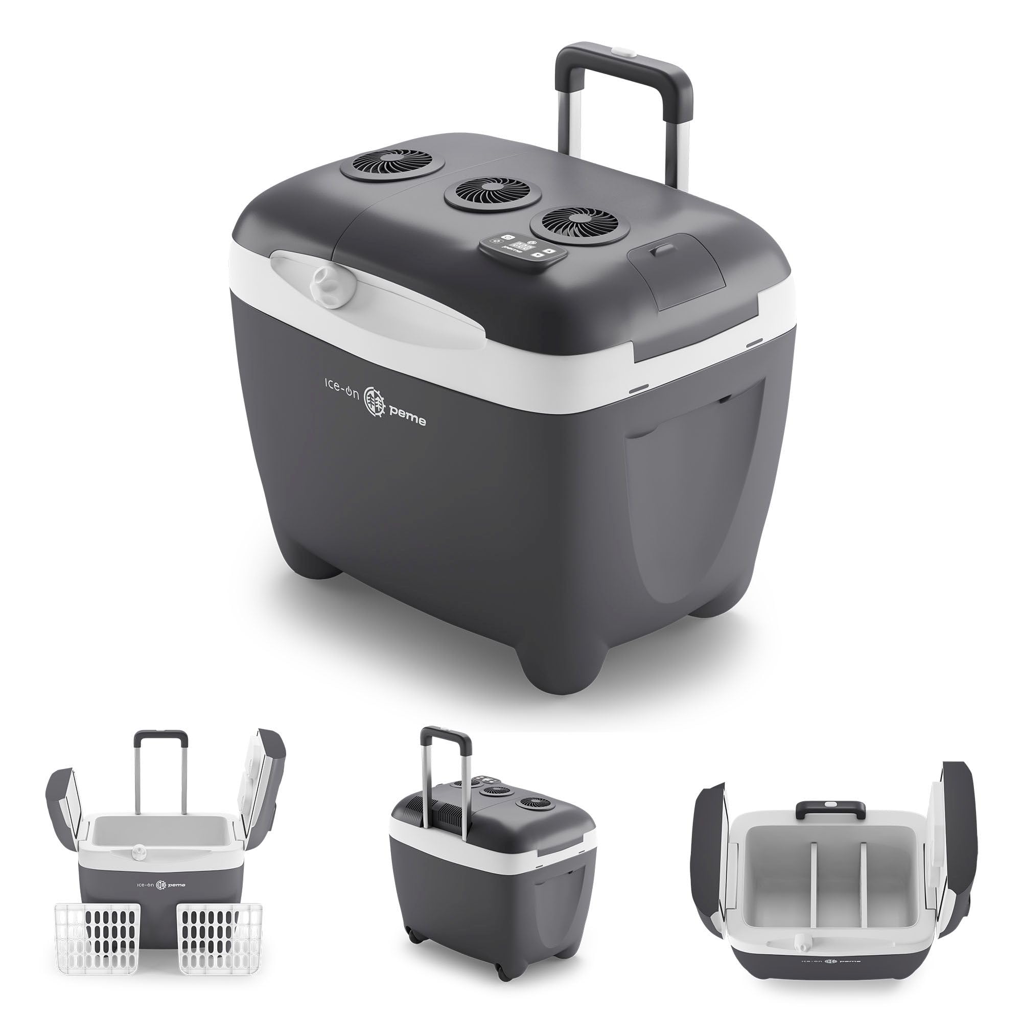 PackIt Lonchera congelable, niebla gris, fabricada con tecnología EcoFreeze, plegable