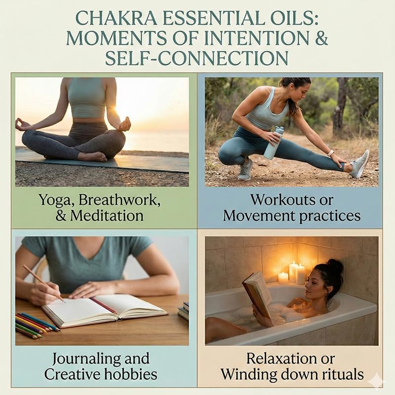 7 Chakra Essential Oils Set – Pure Aromatherapy Blends for Body, Mind & Soul Balance - Includes a Free Ceramic Diffuser