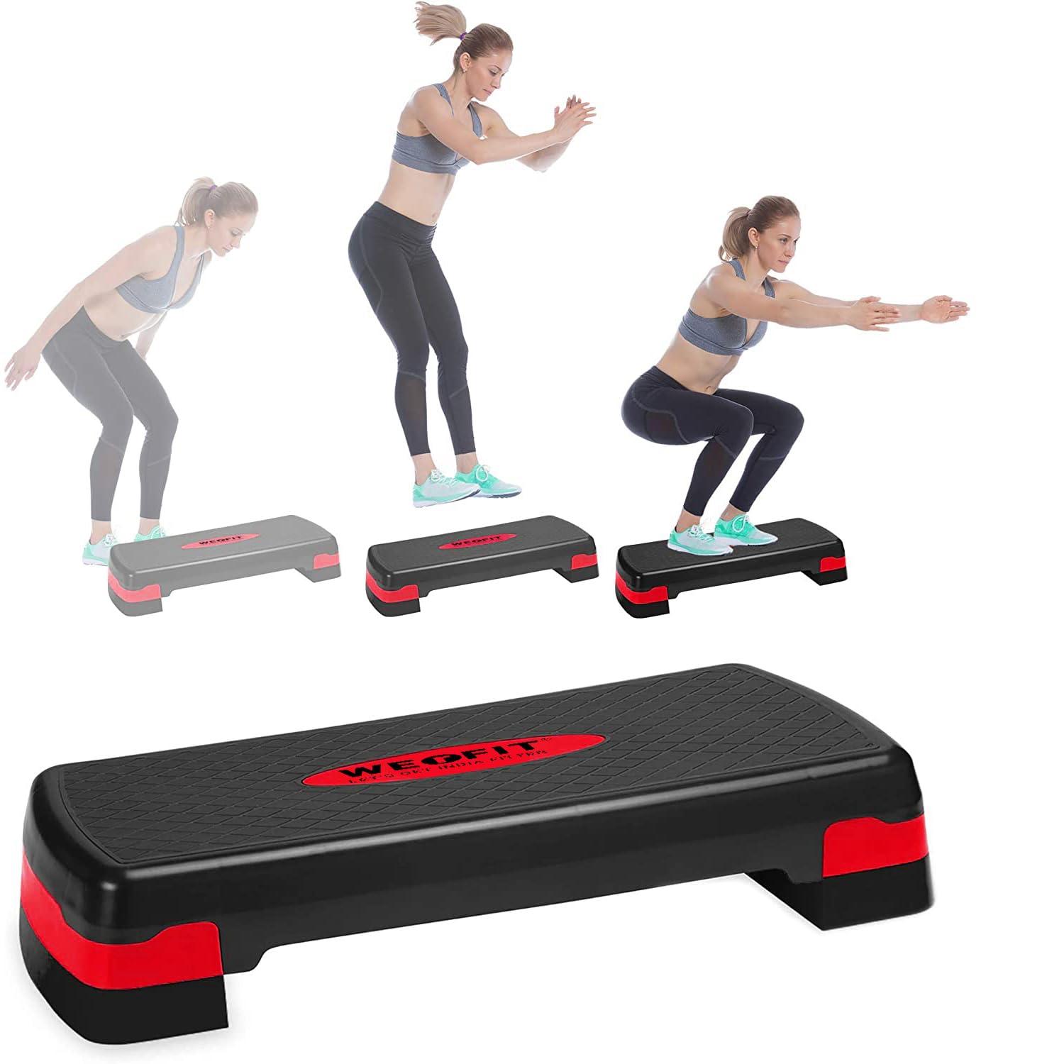 WErFIT Aerobic Stepper for Cardio Workout & Exercise at Home Gym | Anti-Skid Rubbers Pad on Legs, Slip-Resistant Platform for Extra Durability | Supports Up to 250 Kgs, 2 Height Adjustments (B0C7BZH6GB) Amazon Price History, Amazon Price Tracker