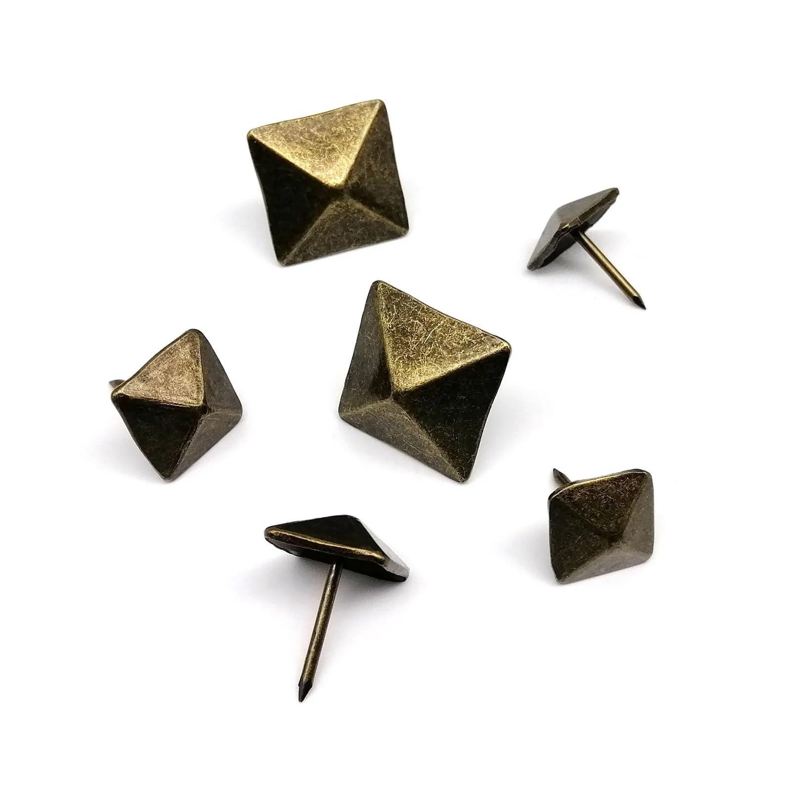 Yangshe 19Mm Antique Brass Upholstery Nails 200Pcs Square Decorative Tack Studs For Furniture
