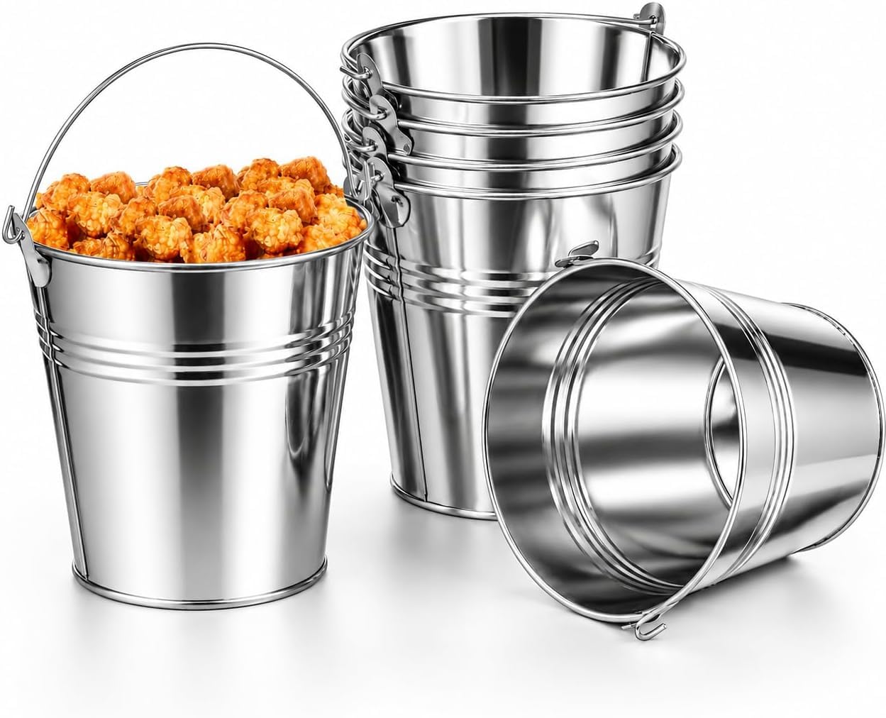 Mini secchio di metallo in acciaio inox piccolo secchio con manico,