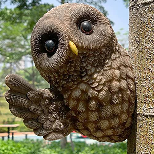 Yardwe Coruja Coruja Tree Hugger Hugger Árvore de Decoração de Jardim Ao Ar Livre Quintal Árvore Ros