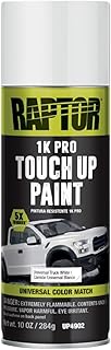 RAPTOR 1K Pro Universal Touch Up Paint Spray, Professional Grade, Tough & Durable, Extra Protection, White, 10 oz
