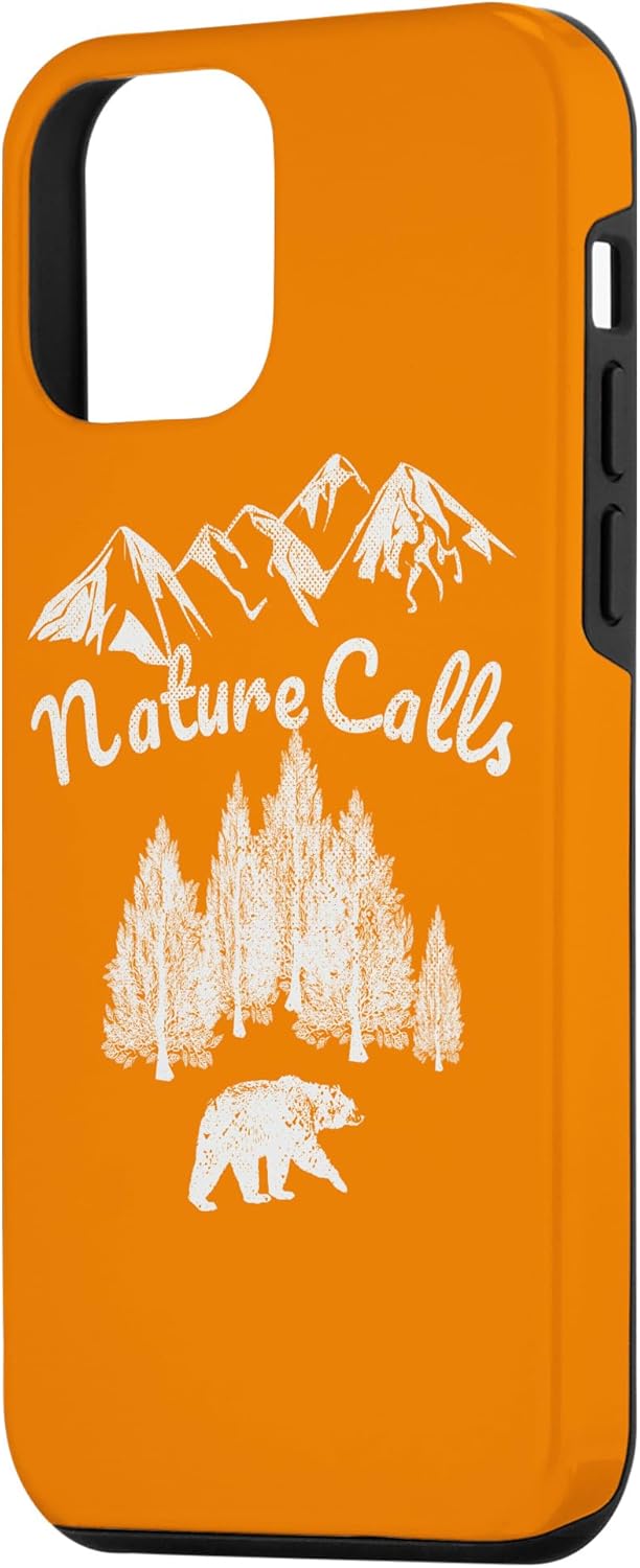 iPhone 12 mini Blaze Orange - Nature Calls - Mountains Hunting Accessories Case
