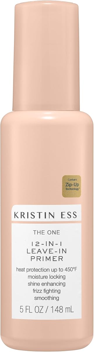 Kristin Ess 12-in-1 Leave-In Conditioner & Heat Protectant Spray – Heat Protection 450°F - Blow Dry + Flat Iron Dry Damaged Hair Protect + Repair - Anti-Frizz Detangler - Color Safe Heat Protectant