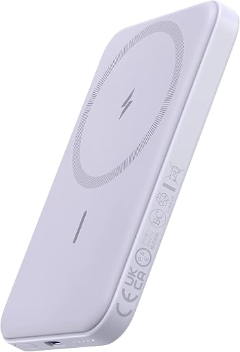 Anker 621 Magnetic Portable Charger (MagGo), 5,000mAh Wireless Power Bank with USB-C Cable, Magsafe-Compatible Battery Pack for iPhone 16/15/14/13/12 Series