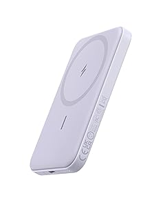 Anker 621 Magnetic Portable Charger (MagGo), 5,000mAh Wireless Power Bank with USB-C Cable, Magsafe-Compatible Battery Pack for iPhone 16/15/14/13/12 Series