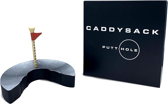 CaddySack Putt-Hole - Two-Piece Putting Target with PRO Insert | Premium Rubber Design for Indoor & Outdoor Golf Practice | Funny Gift for Golf Enthusiasts, Tournaments