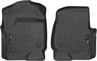 Husky Liners - Weatherbeater | Fits 2017 - 2023 Ford F-250, F-350, F-450 (Supercab, Crew Cab w/factory carpeting), Front Row Liner, Black | 13301