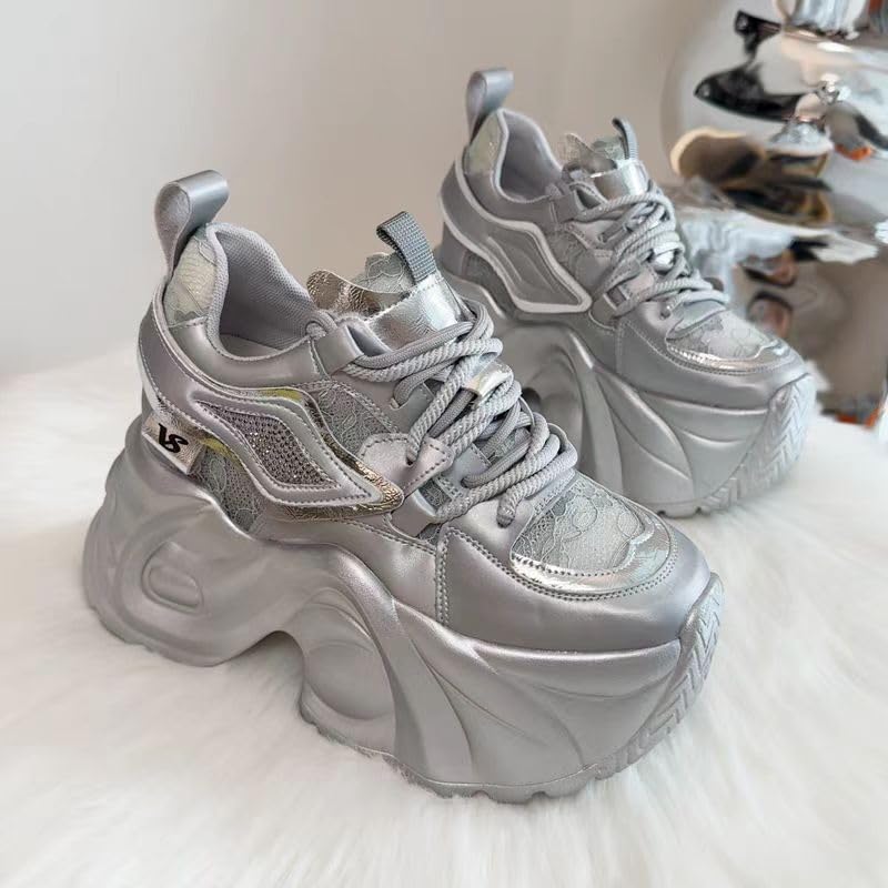 Women's Fashion Thick-Sole Sneakers - Spring/Autumn Breathable Mesh Casual Sports Shoes for All-Day Comfort2