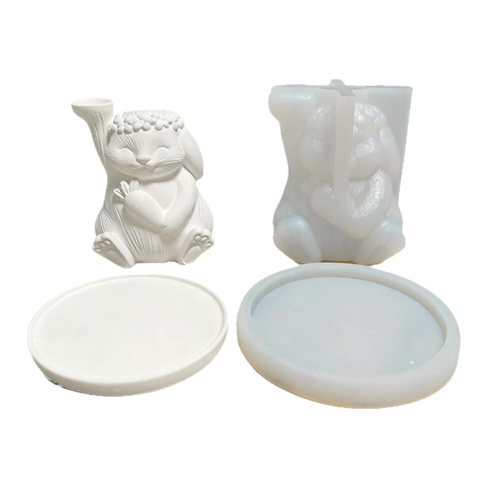 our fave Food Grade Silicone Flower Rabbits Charm Tray for Craft and Projects Home Decoration