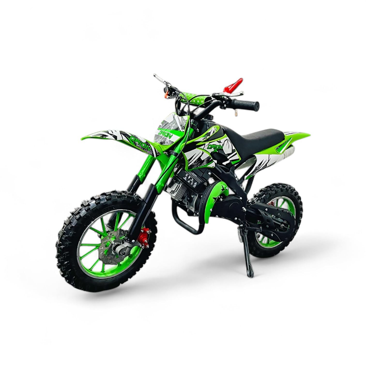 Amaze ZR 50cc Petrol Dirt Bike for Kids | 2 Stroke Mini Off Road Bike | Dual Start | Disc Brake | Rear Suspension | Max Speed 45 km/h | Kids Mini Motorcycle (Green)-image-40