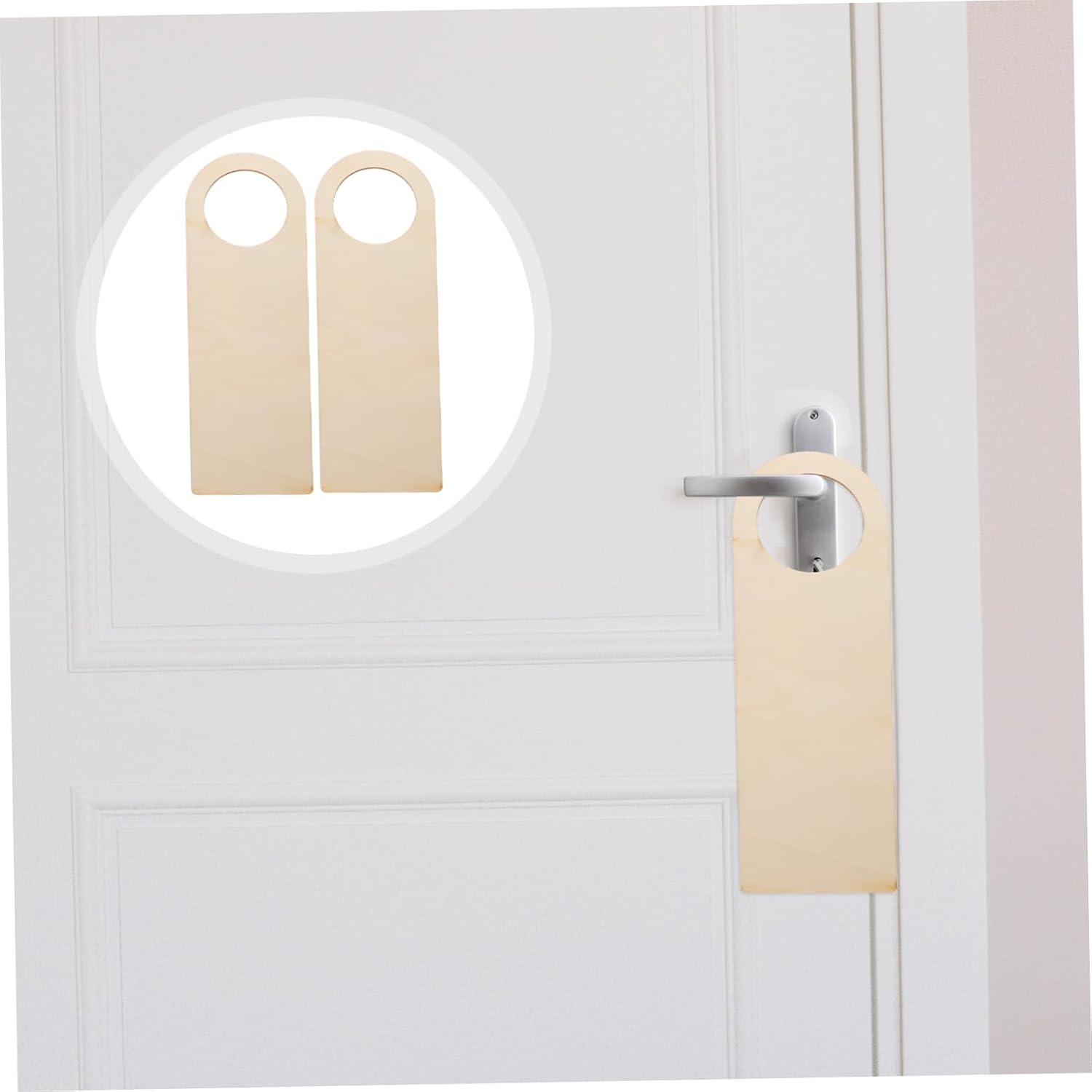12pcs Door Decor Sign Please Ring Doorbell Wooden Door Hangers Classroom Decor