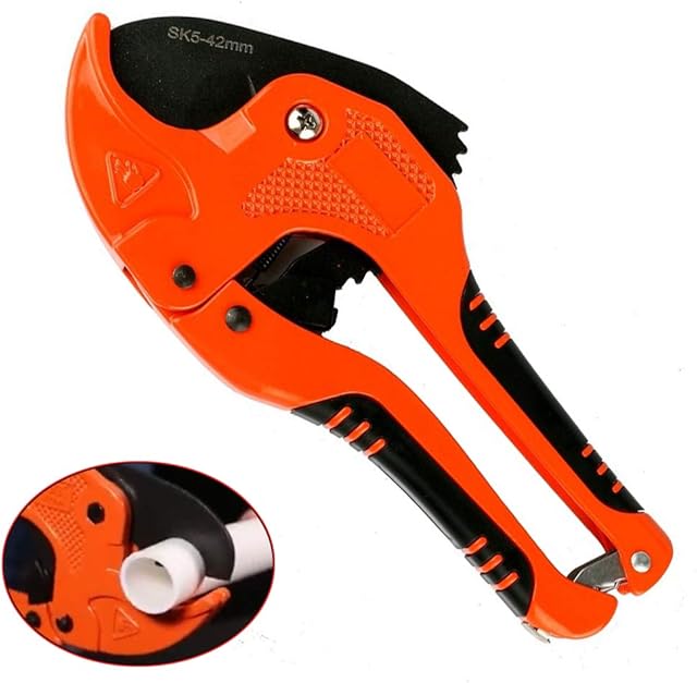 42mm Plastic Pipe Cutter Heavy Duty PPR/PE/PVC Pipe Cutting Tool Tubing Cutter Shears Cuts Multi-Functional Stainless Shears Cuts