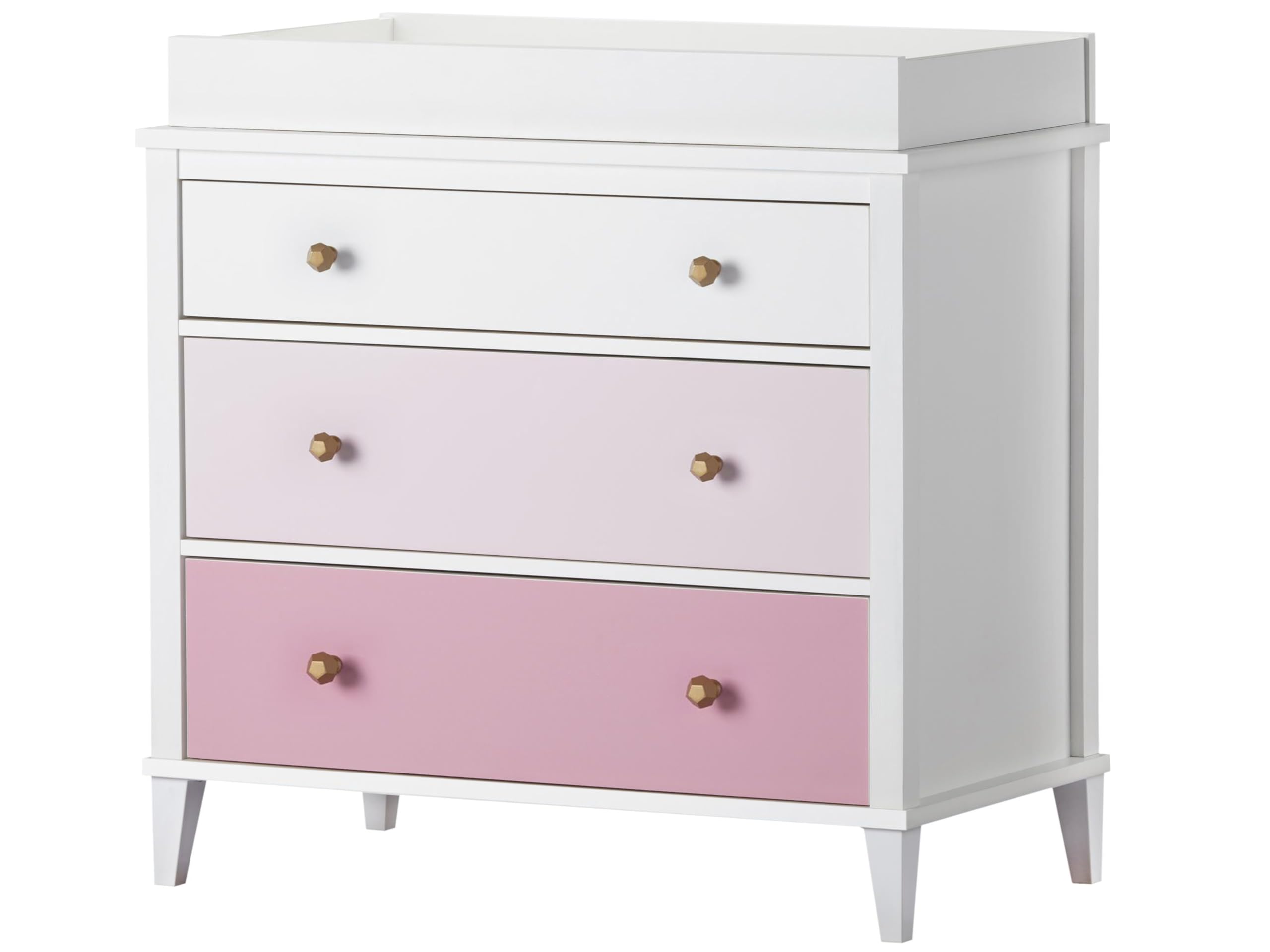 Dorel Home Furnishings LS Monarch Hill Poppy 3DRW Changing Table Pink