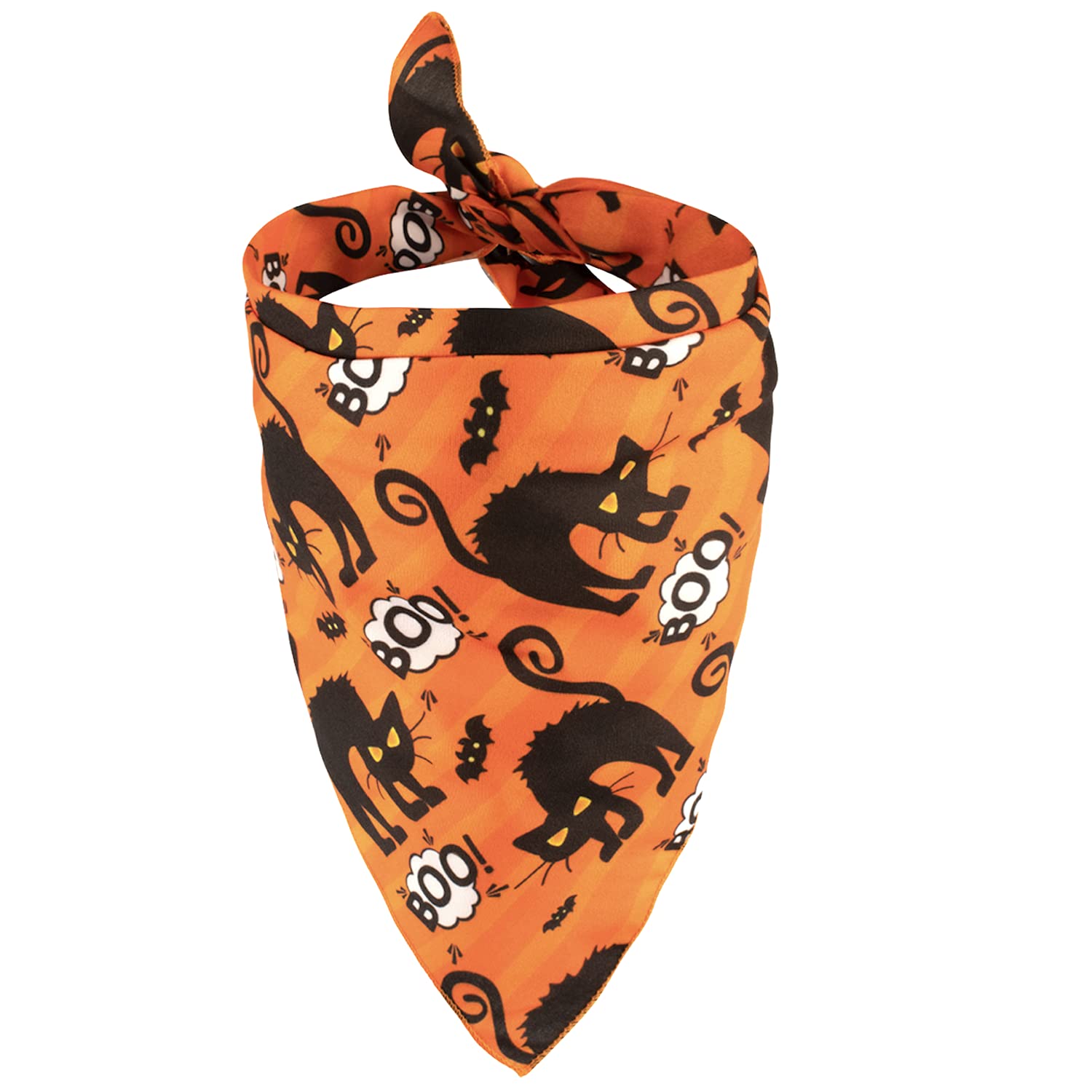 Native Pup Pañuelo de Halloween para Perro, Paquete de 3 Bufandas, murciélagos, Caramelo, maíz y Calabaza, pañuelo de Bandana (Paquete de 2, pequeño)