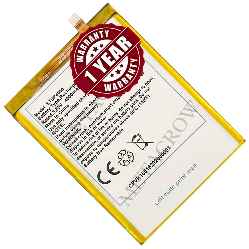 Image of Original STSP4000 Battery Compatible for Panasonic P85 - (4000mAh) - 1 Year Warranty JK1