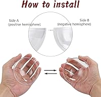 Vista 3 de 50 bolas de adorno transparentes de plástico transparente para manualidades, bolas de adornos rellenables de 3.150 in (3.15 pulgadas), bola