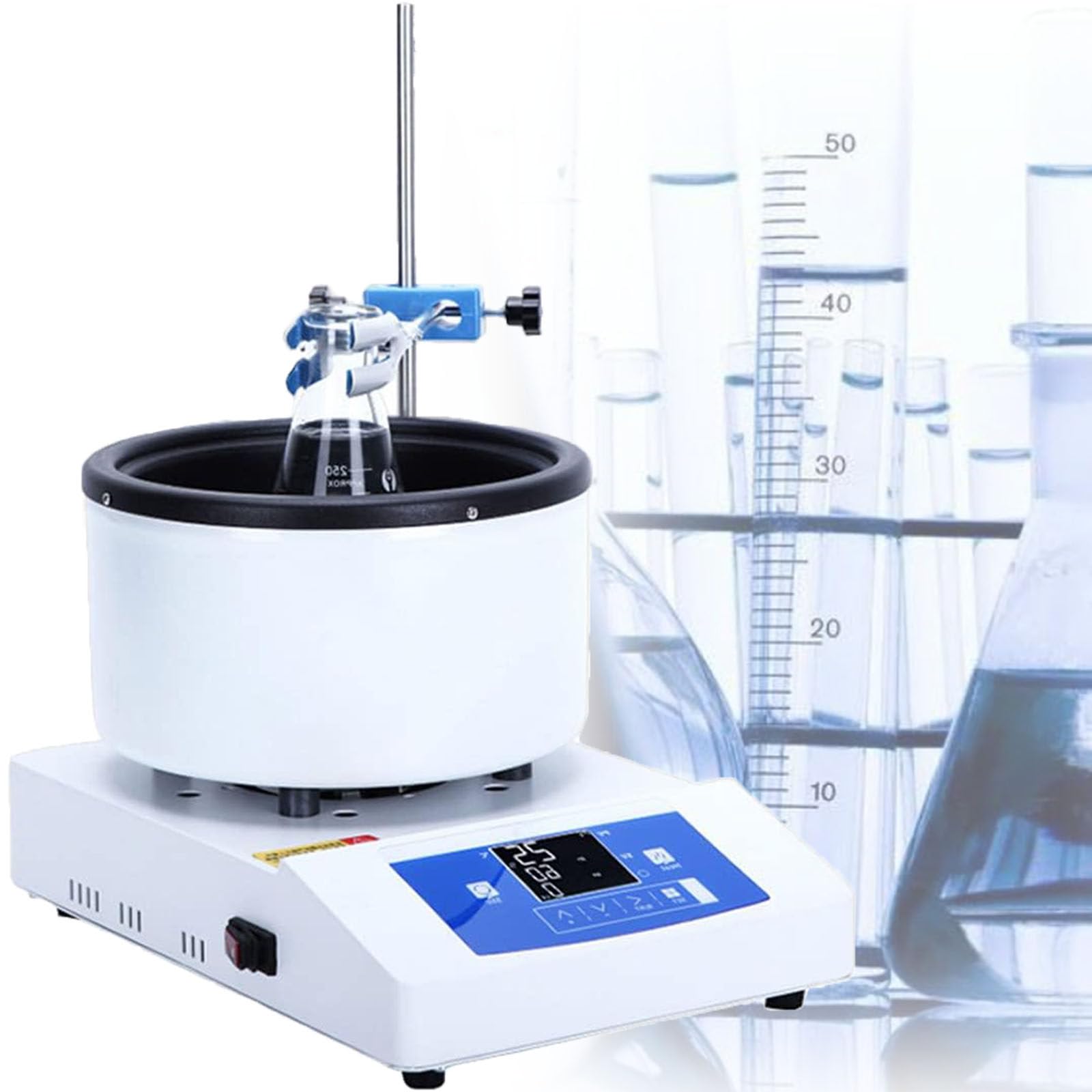 Agitador eléctrico Agitador magnético de Calentamiento, 300W/500W/750W 1L | Magnetic Stirrer Mixer Hot Plate,Laboratorio Digital Agitador Magnético,Bagno D'acqua Termostatico
