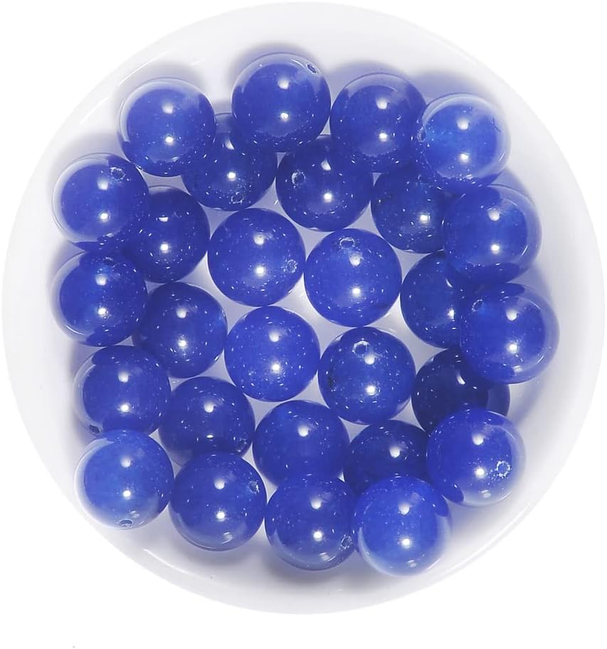Sapphire Blue Natural Stone 6MM Beads Round Loose Chalcedony Beads for Jewelry Making DIY Handmade Approxi 62/pcs - Image 3