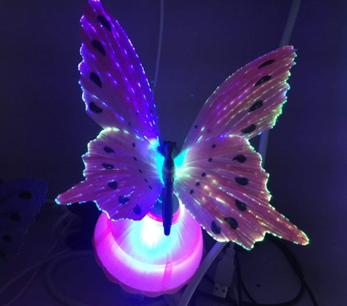 Amazon.com : EONLYX Butterfly Night Light, Fiber Optic