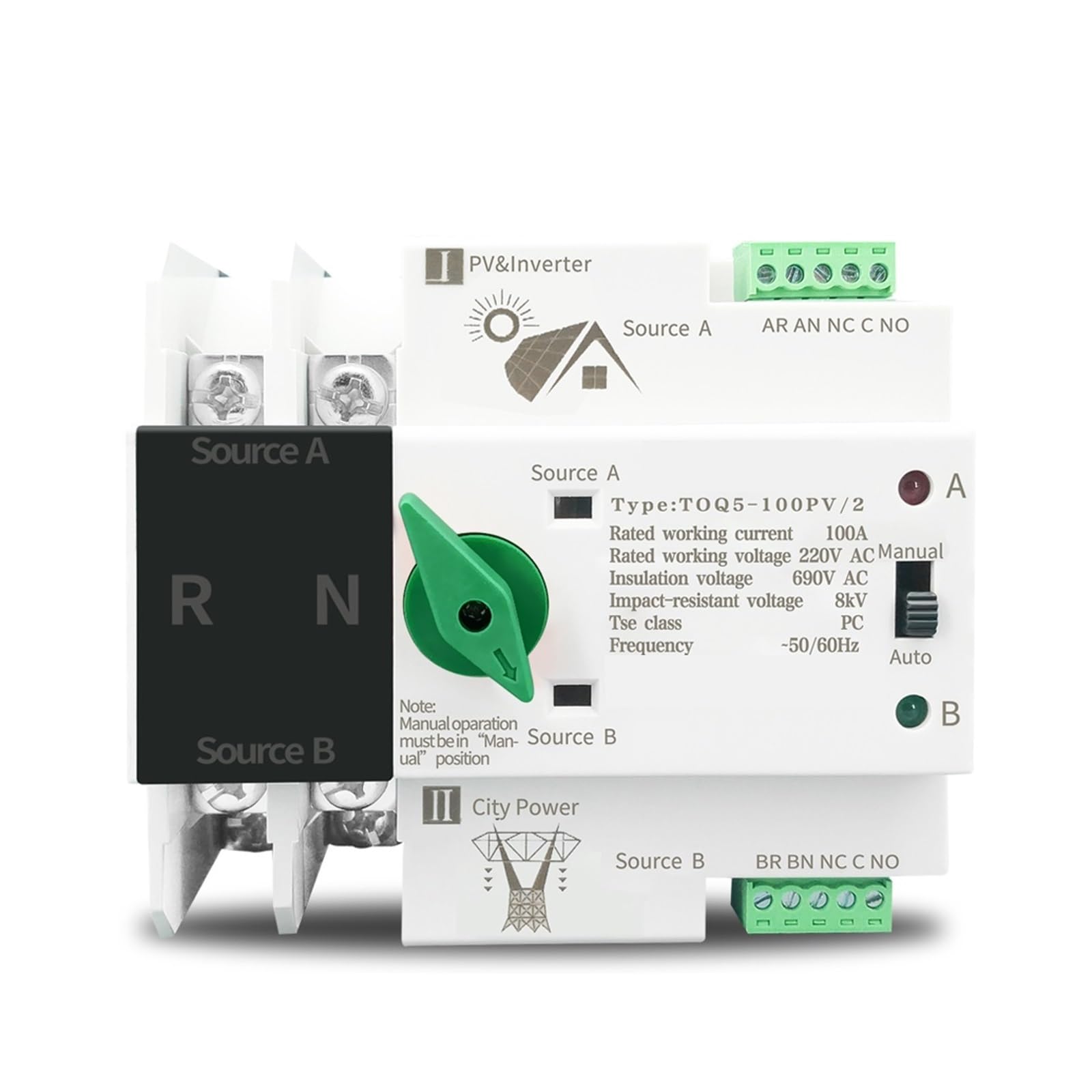 Interruptor de transferencia automatica 63A para optimizar la energia solar en chalets 7