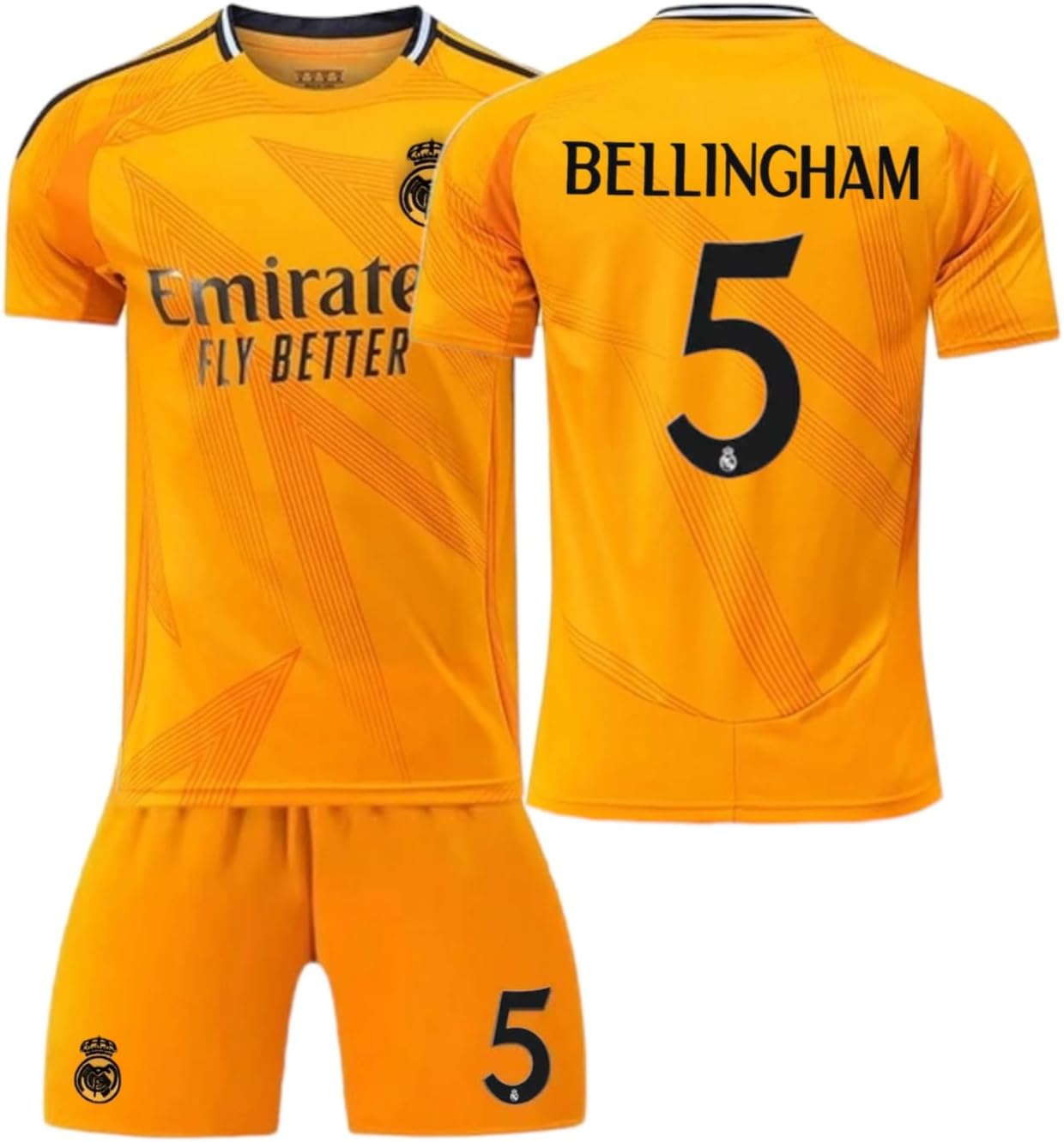 SF 24/25 New Season Real Madrid BELLINGHAM #5 Football Jersey Fans Football Kit New Real Madrid Bellingham Away kit with Shorts/Kids and Youth Size.