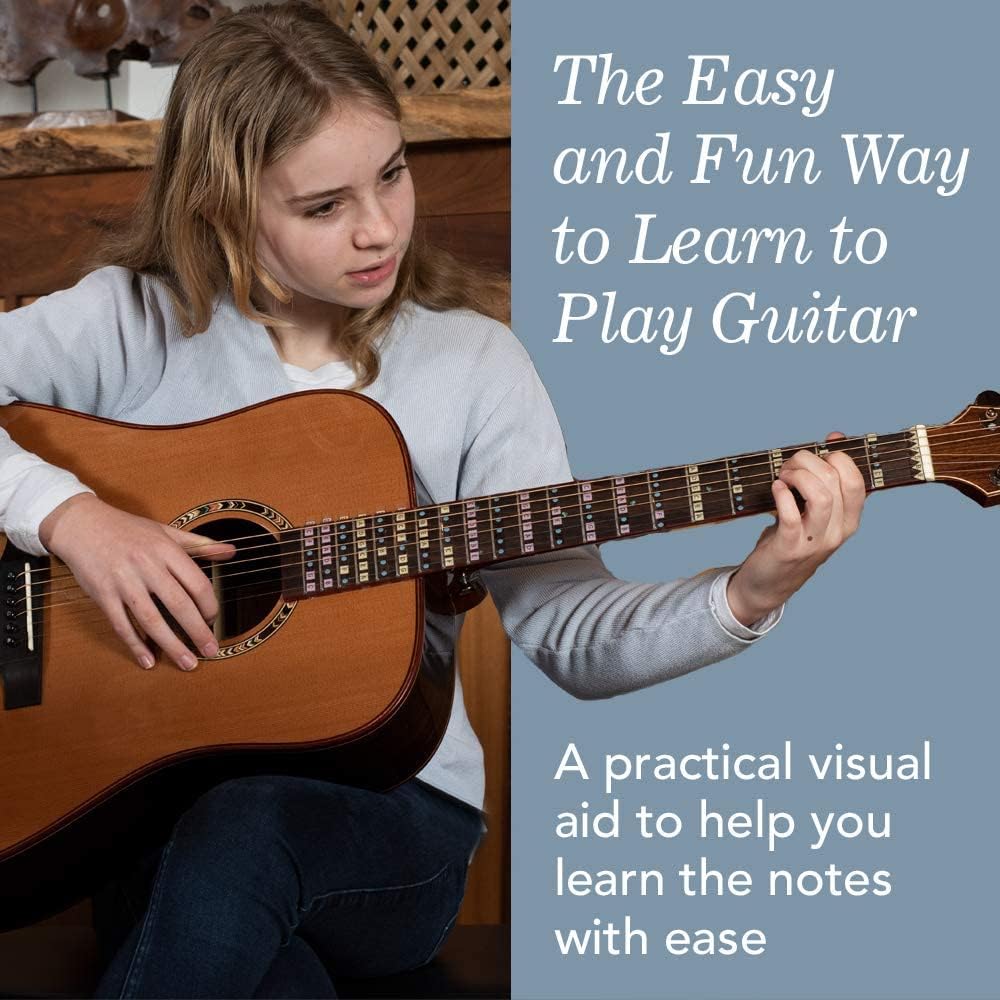 Fantastic Finger Guide for Acoustic and Electric Guitars | Guitar Accessories | Fretboard and Fingerboard Stickers | Guitar Learning Tools | Guitar Stickers | Learn to Play Guitar | Frets 1-12