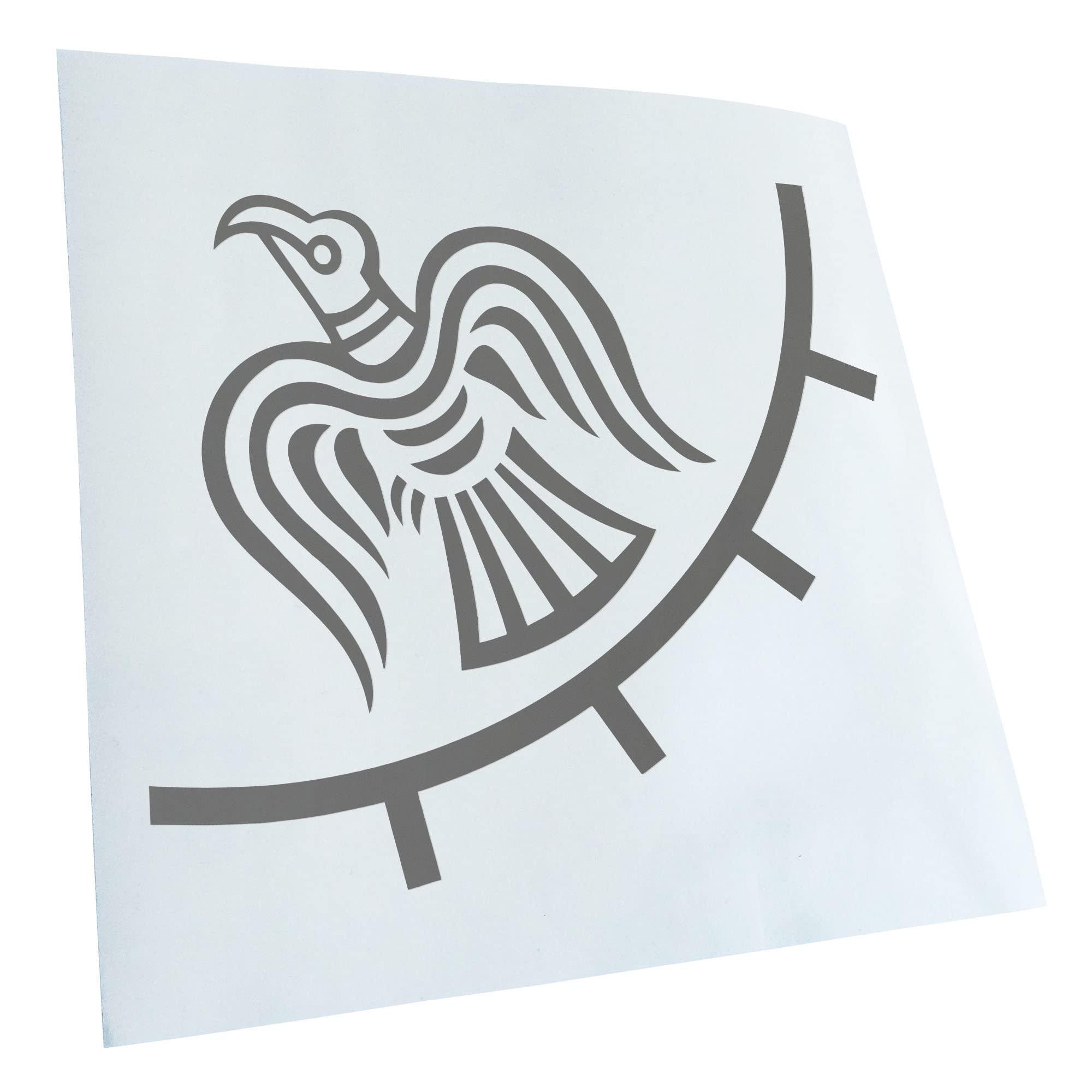 Kiwistar - Car Sticker - Grey - 11.5 x 10 cm Odin Raven Banner - Viking - Rear Window Car Sticker Weatherproof for Car Truck Moped Truck - Sticker Exterior Self-Adhesive Tuning Accessories for Windows