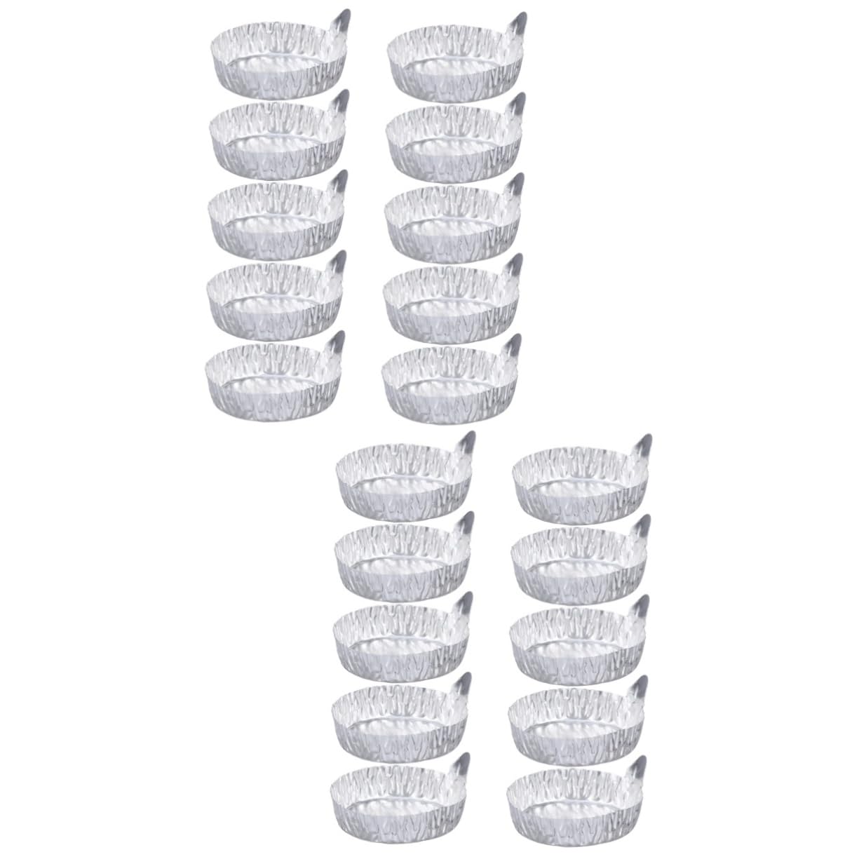 TIDTALEO 2sets Aluminum Weighing Plate Dish Boats Foil Weighing Lightweight Storage 10pcs*2