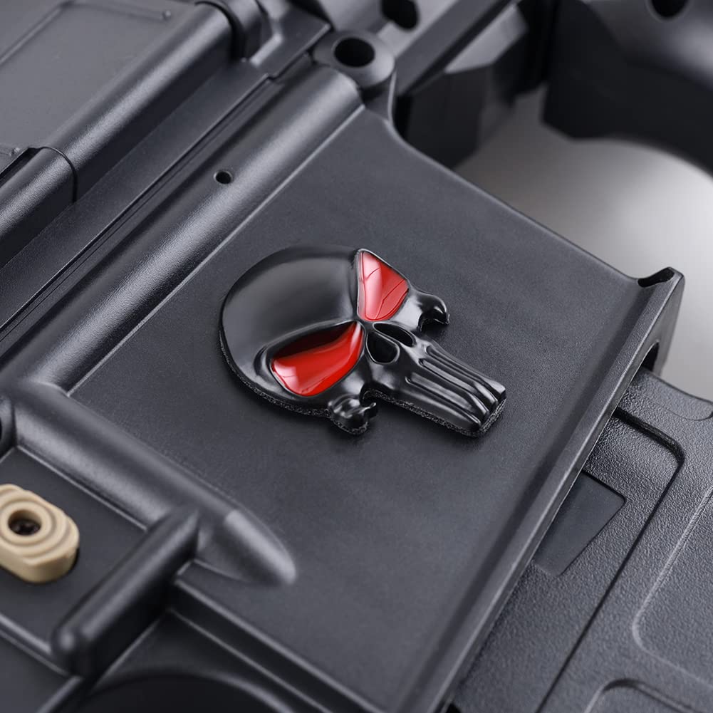 3D Magwell Lower Receivers Solid Metal Decal Sticker Tactical Skull 1