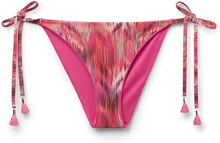 Woman's Brazilian String Swimsuit Bottoms Multicolor Ethnic