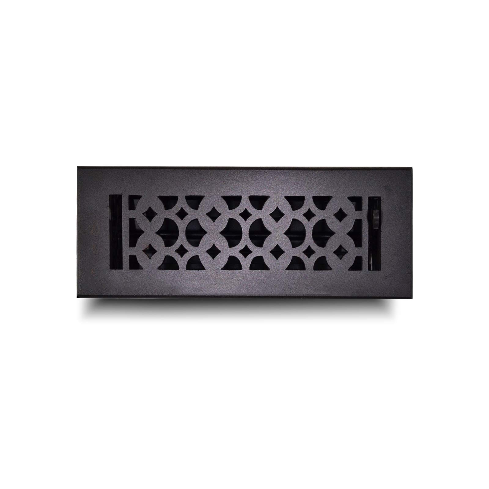Grille de sol fonte d'aluminium 7,6x25,4 cm noire haut de gamme faite main