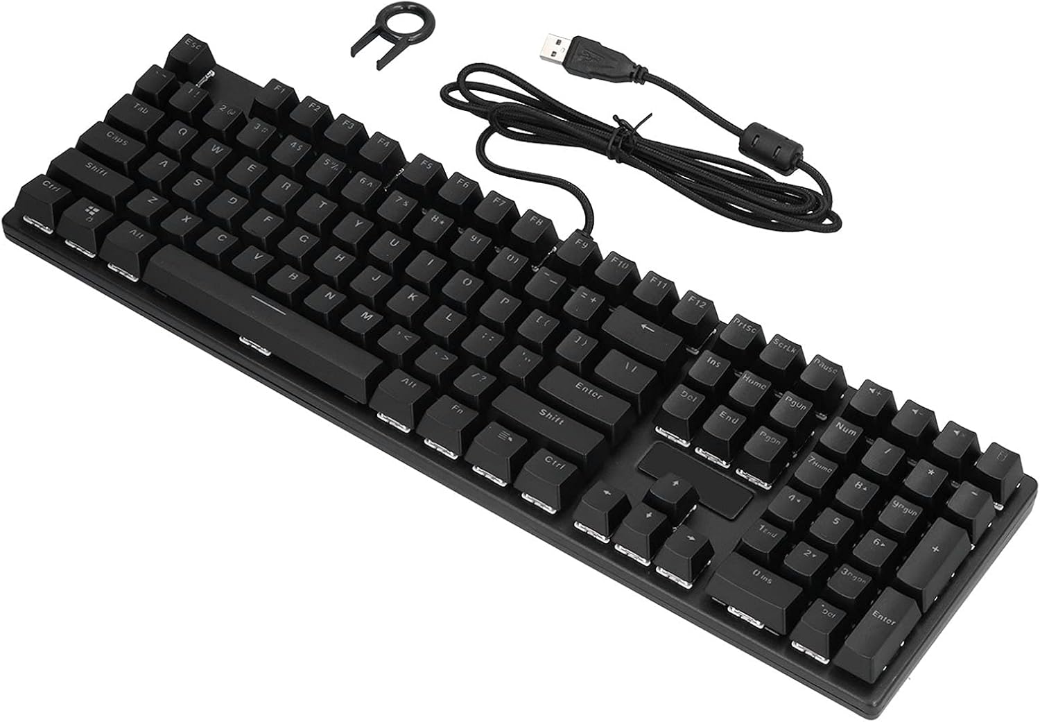 Amazon 070 キーボード ゲーミングキーボード ポータブル USBキーボード 108キー マルチRGB バックライト付き 機械式