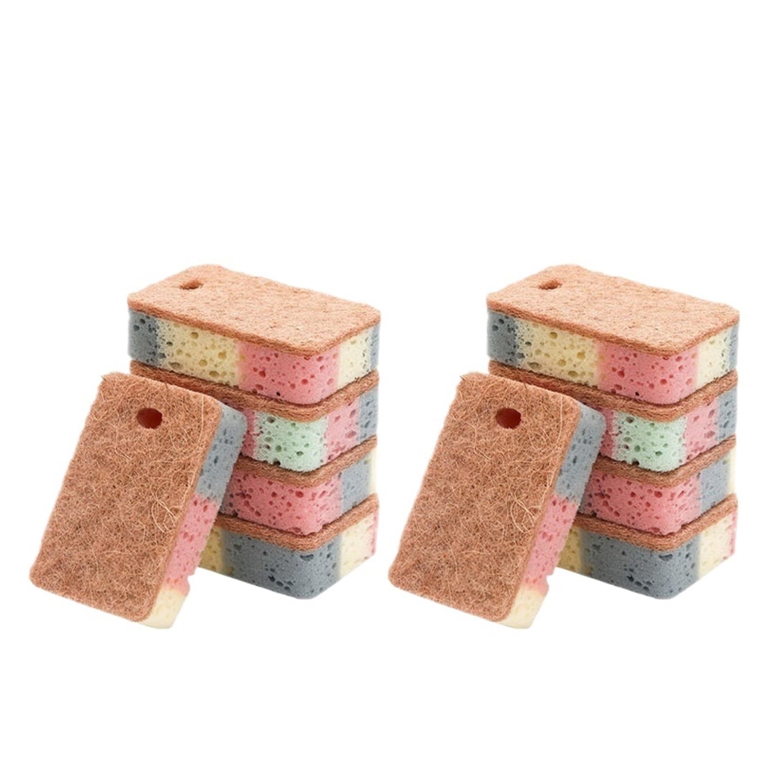 WZPTLKIBAD Dual Sided Cellulose Sponge Scouring Pad for Kitchen Utensils