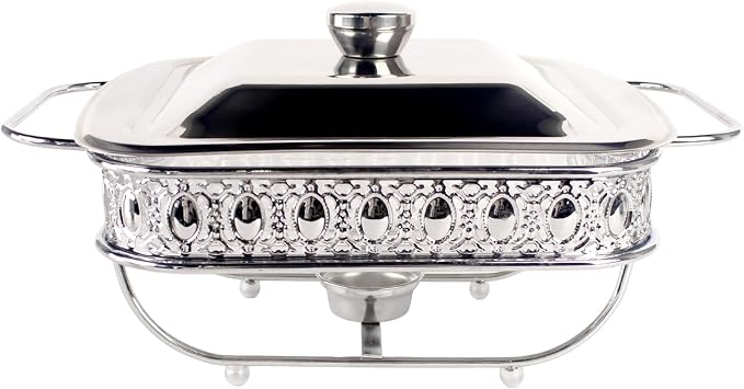 Casserole Dish 8" x 8" Glass Baking Dish with Stainless steel Lid and rack, Silver Square 1.4 Qt Large Baking Pan For Casserole & Lasagna, Microwave Dishwasher Freezer Oven Safe