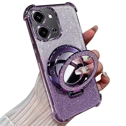 KOOLRIVER�EFor Redmi 15C5G �P�[�X/�J�o�[ �����Y�J�o�[�t�� �N���A ���� ���b�L TPU �\�t�g�P�[�X �����^�X�}�z�����O�t�� �~���[�t�� �X�^���h�@�\ �p �ی� �R�[�i�[�o���p�[ �O���b�^�[ ���炫�� �X�g���b�v�� For ����