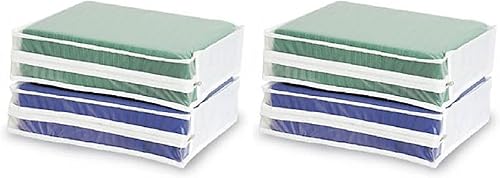 Whitmor Juego de 2 bolsas para suéter, color blanco, 2 unidades (paquete de 2)