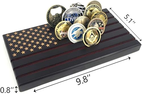 Miniatura 2 de Soporte de exhibición militar de 6 filas con bandera americana