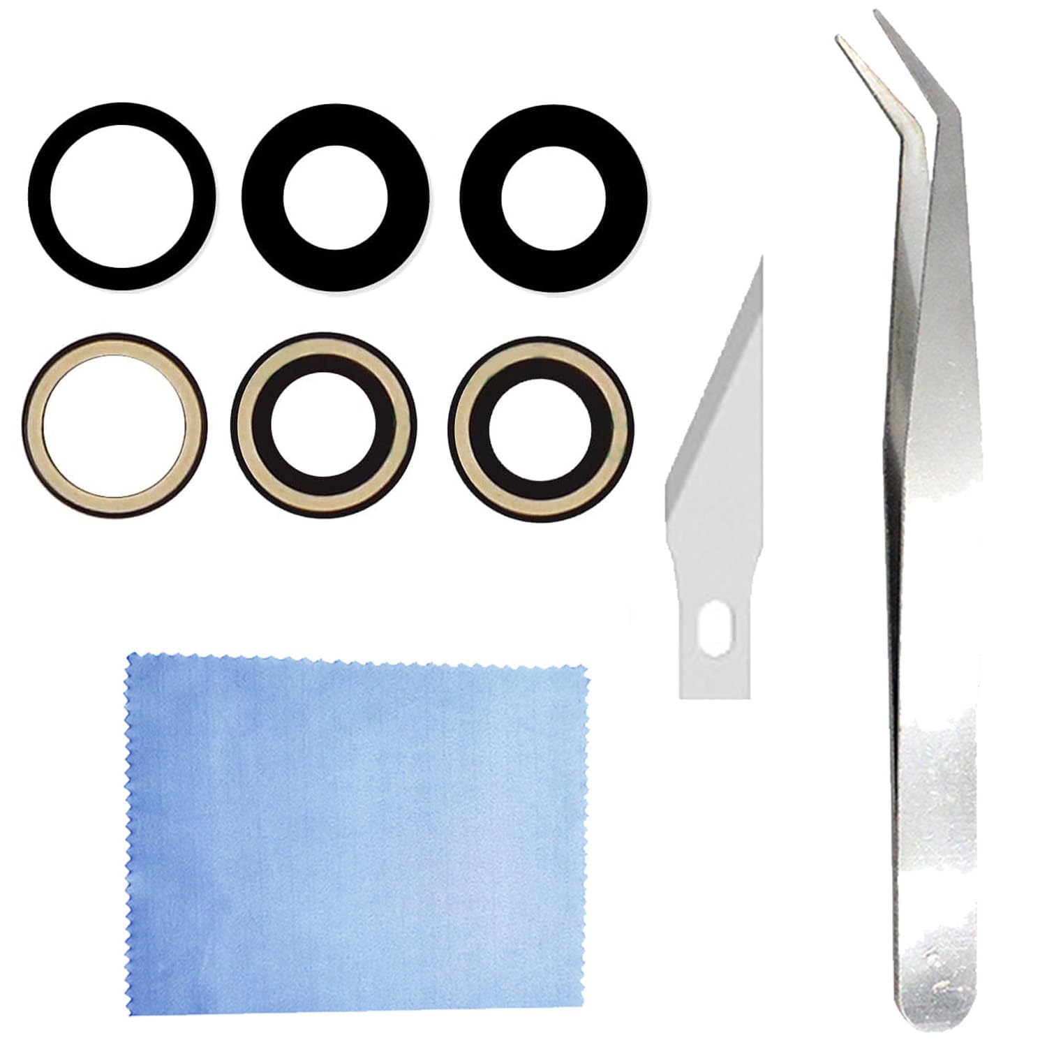 YIEDBCX Camera Glass Cover Rear Lens Replacement Parts+ Adhesive for iPhone 15 Pro Max 6.7 inch