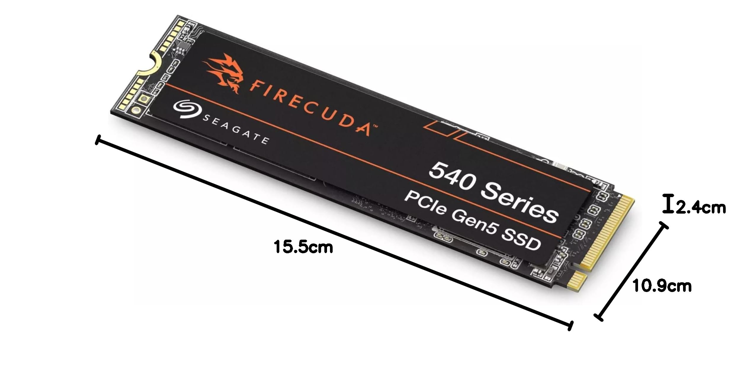 Seagate FireCuda 540 SSD, 2 TB, Internal Solid State Drive - M.2