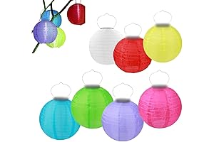 7Pcs 12" Solar Lantern: Illuminate Your Garden with Chinese Charm