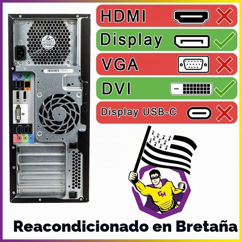 PC HP Workstation Z230 Torre Intel I7-4770 RAM 32GB SDD 240GB W11 WiFi (Reacondicionado)
