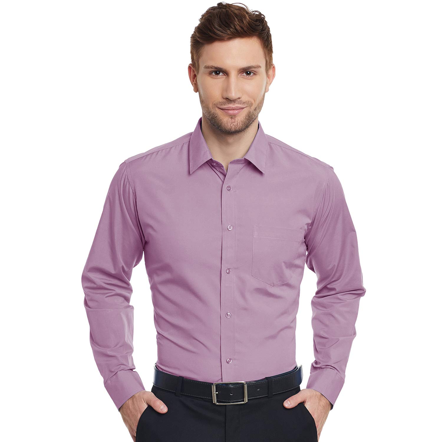 English NavyMen's Dress Regular Fit Shirt