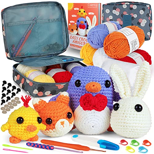 Coopay Crochet Kit for Beginners - Crochet Animals...